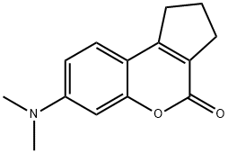 1,2-ジヒドロ-7-(ジメチルアミノ)シクロペンタ[c][1]ベンゾピラン-4(3H)-オン 化学構造式
