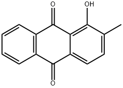 1-羟基-2-甲基蒽醌, 6268-09-3, 结构式