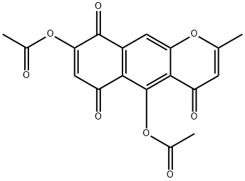 5,8-Bis(acetyloxy)-2-methyl-4H-naphtho[2,3-b]pyran-4,6,9-trione 结构式