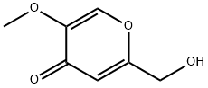 2-(ヒドロキシメチル)-5-メトキシ-4H-ピラン-4-オン 化学構造式
