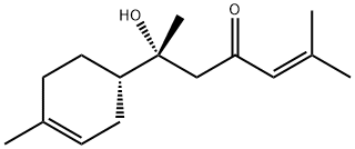(R)-6-Hydroxy-2-methyl-6-[(S)-4-methyl-3-cyclohexen-1-yl]-2-hepten-4-one Struktur