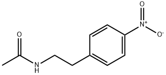 N-アセチル-2-(4-ニトロフェニル)エチルアミン 化学構造式