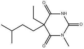 5-エチル-5-イソペンチル-1-メチルバルビツル酸 化学構造式