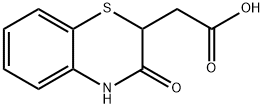 3-オキソ-3,4-ジヒドロ-2H-1,4-ベンゾチアジン-2-酢酸 化学構造式