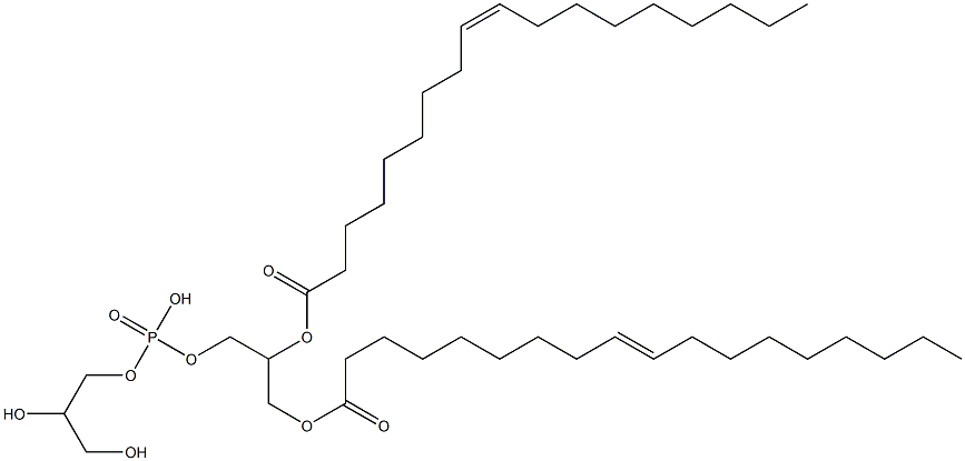 2,3-bis[[(Z)-octadec-9-enoyl]oxy]propoxy-(2,3-dihydroxypropoxy)phosphinic acid Struktur