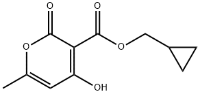 2H-Pyran-3-carboxylic acid, 4-hydroxy-6-methyl-2-oxo-, cyclopropylmethyl ester (9CI) 结构式