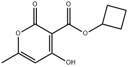 2H-Pyran-3-carboxylic acid, 4-hydroxy-6-methyl-2-oxo-, cyclobutyl ester (9CI) Structure