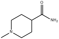 1-メチルピペリジン-4-カルボオキサミド 化学構造式