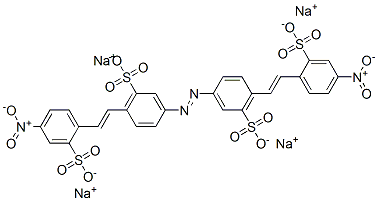 TETRASODIUM 3,3-AZOBIS(6-(2-(4-NITRO-2-SULPHONATOPHENYL)VINYL)BENZENESULPHONATE) 结构式