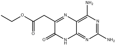 2,4-DiaMino-7-hydroxy-6-pteridineacetic Acid Ethyl Ester Structure