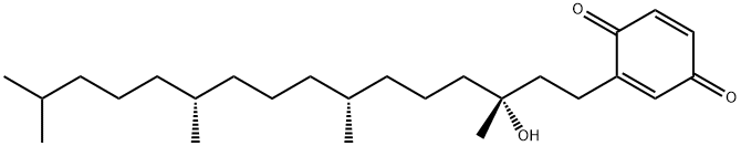 2-[(3R,7R,11R)-3-ヒドロキシ-3,7,11,15-テトラメチルヘキサデシル]-2,5-シクロヘキサジエン-1,4-ジオン 化学構造式
