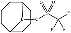 9-硼杂双环[3.3.1]壬基三氟甲磺酸酯, 62731-43-5, 结构式