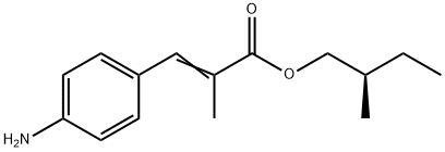 3-(4-Aminophenyl)-2-methylpropenoic acid (R)-2-methylbutyl ester Struktur