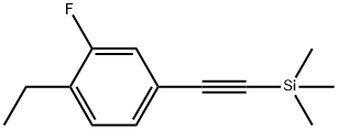 Silane, [(4-ethyl-3-fluorophenyl)ethynyl]trimethyl- (9CI) Struktur