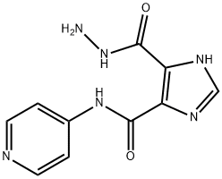 1H-Imidazole-4-carboxylicacid,5-[(4-pyridinylamino)carbonyl]-,hydrazide Structure