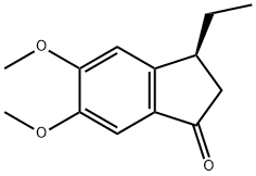 1H-Inden-1-one,3-ethyl-2,3-dihydro-5,6-dimethoxy-,(3S)-(9CI) 结构式