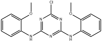 1,3,5-Triazine-2,4-diamine,6-chloro-N,N'-bis(2-methoxyphenyl) Struktur