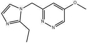 Pyridazine, 3-[(2-ethyl-1H-imidazol-1-yl)methyl]-5-methoxy- (9CI) Structure