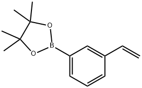 2-(3-エテニルフェニル)-4,4,5,5-テトラメチル-1,3,2-ジオキサボロラン 化学構造式