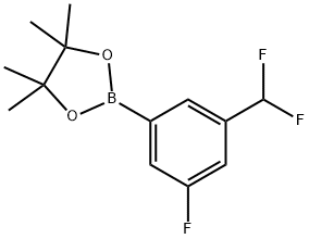 2-(3-(difluoromethyl)-5-fluorophenyl)-4,4,5,5-tetramethyl-1,3,2-dioxaborolane, 627526-04-9, 结构式