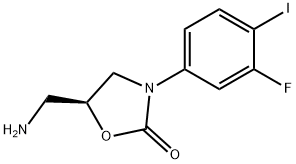 (S)-5-(氨基甲基)-3-(3-氟-4-碘苯基)恶唑烷-2-酮, 627543-03-7, 结构式