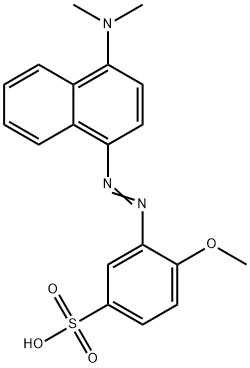 3(4-DIMETHYLAMINO-1-NAPHTHYLAZO)-4-METHOXYBENZENESULFONIC ACID 结构式