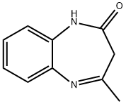 2,3-ジヒドロ-4-メチル-1H-1,5-ベンゾジアゼピン-2-オン 化学構造式
