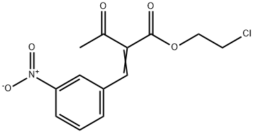 2-CHLOROETHYL-2-ACETYL-2-((3-NITROPHENYL)METHYLENE)ACETATE Struktur