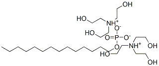 bis[tris(2-hydroxyethyl)ammonium] tetradecyl phosphate Struktur