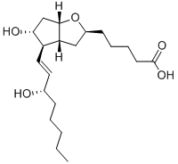 (6S,13E,15S)-6,9α-エポキシ-11α,15-ジヒドロキシプロスタ-13-エン-1-酸 化学構造式
