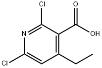 2,6-dichloro-4-ethylnicotinic acid Struktur