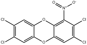 1-Nitro-2,3,7,8-tetrachlorodibenzo-p-dioxin Struktur