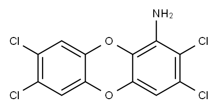 1-amino-2,3,7,8-tetrachlorodibenzo-p-dioxin Struktur