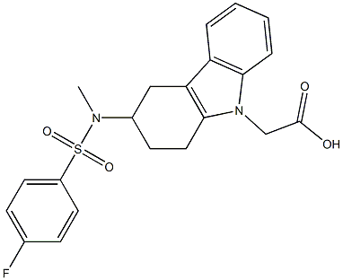 (+)-3-[[(4-FLUOROPHENYL)SULFONYL]METHYLAMINO]-1,2,3,4-TETRAHYDRO-9H-CARBAZOLE-9-ACETIC ACID price.