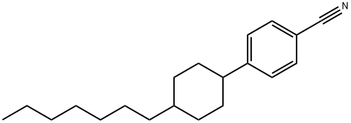 p-(4-Heptylcyclohexyl)benzonitrile Struktur