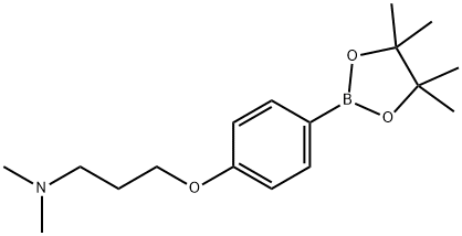 2-{4-[3-(dimethylamino)propoxy]phenyl}-4,4,5,5-tetramethyl-1,3,2-dioxaborolane 化学構造式