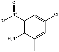 4-氯-2-甲基-6-硝基苯胺, 62790-50-5, 结构式