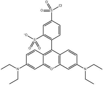 9-[4-(クロロスルホニル)-2-スルホナトフェニル]-3,6-ビス(ジエチルアミノ)キサンチリウム 化学構造式