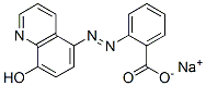 2-[(8-Hydroxy-5-quinolinyl)azo]benzoic acid sodium salt Struktur