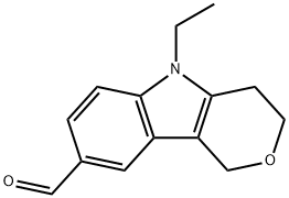 Pyrano[4,3-b]indole-8-carboxaldehyde, 5-ethyl-1,3,4,5-tetrahydro- (9CI) Structure