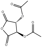 (+)-ジアセチル-L-酒石酸無水物 化学構造式