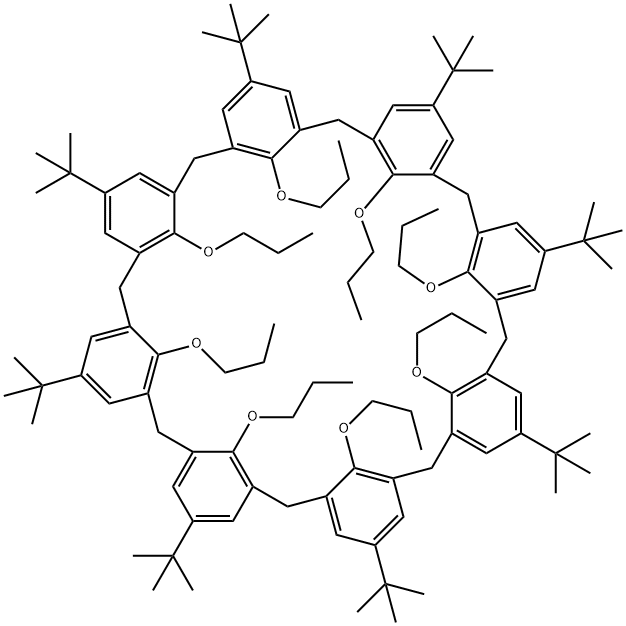 4-TERT-BUTYLCALIX[8]ARENE OCTA-N-PROPYL ETHER Struktur