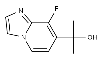 2-(8-Fluoro-imidazo[1,2-a]pyridin-7-yl)-propan-2-ol 化学構造式