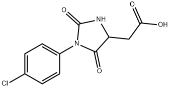 1-(p-Chlorophenyl)-2,5-dioxo-4H-imidazolidineacetic acid Struktur