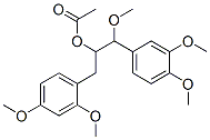 Acetic acid 1-[(2,4-dimethoxyphenyl)methyl]-2-methoxy-2-(3,4-dimethoxyphenyl)ethyl ester Struktur
