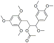 Acetic acid 1-[(2,4,6-trimethoxyphenyl)methyl]-2-methoxy-2-(3,4-dimethoxyphenyl)ethyl ester Structure