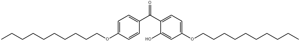 4-デシルオキシ-2-ヒドロキシフェニル(4-デシルオキシフェニル)ケトン 化学構造式