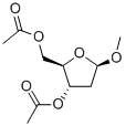 Methyl-2-deoxy-beta-D-ribofuranoside diacetate 化学構造式