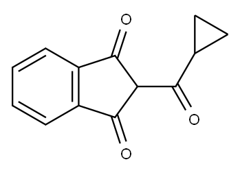 2-(シクロプロピルカルボニル)-1H-インデン-1,3(2H)-ジオン 化学構造式
