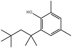 6-(1,1,3,3-四甲基丁基)-2,4-二甲苯酚, 6286-28-8, 结构式